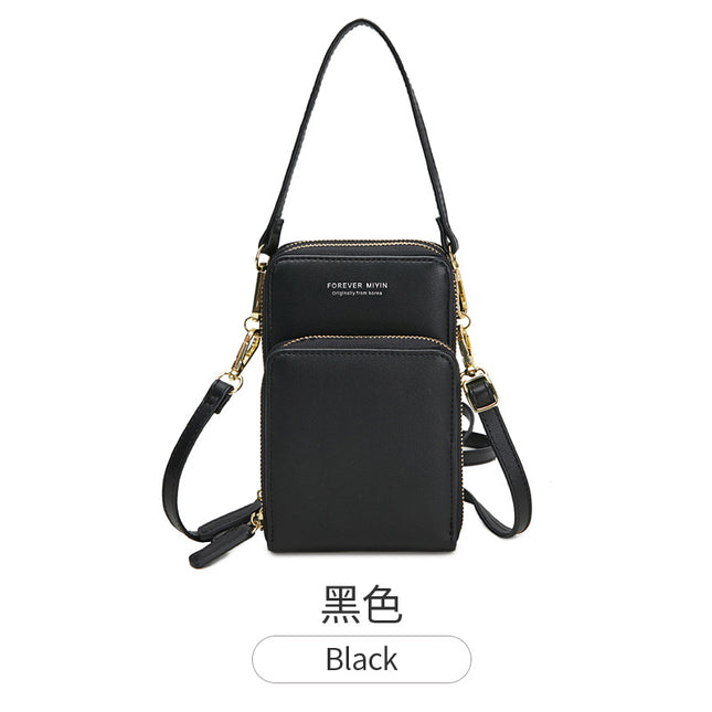 Photo Printed Leather Mobile Phone Bag Women's Crossbody Wallet 2024 New Korean Style Fashion Large Capacity Multi-Functional Mini Bag