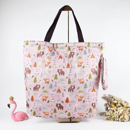 Water-Repellent Oxford Cloth Shopping Bag Foldableable Environmentally Friendly Bag Large Capacity Supermarket Grocery Shopping Bag Satchel Bag Handbag
