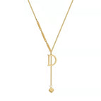 Gold d necklace