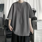 T39 loose half sleeves-dark gray / S