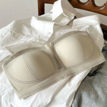 Non-slip strapless air integrated cup underwear live hair generation seamless fishbone line tube bra foreign trade cross-border