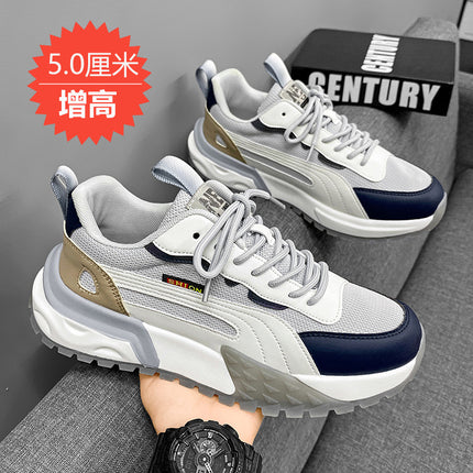 Forrest Gump Men's Shoes Summer Breathable 2025 New Deodorant Mesh Sports Leisure Running Elevated Putian Torre Trendy Shoes