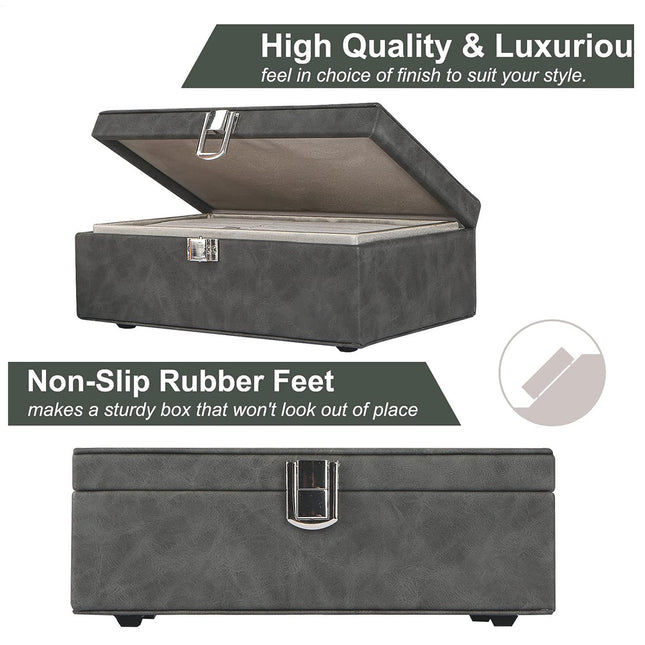 New Crazy Horse Pattern Car Shielded Key Case Oversized Faraday Box Car Key Phone RFID Box Key Box