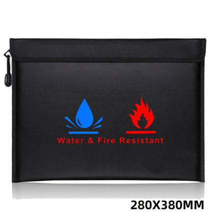 Factory Direct Sales High Temperature Resistant Fireproof Document Bag Silicone Fiberglass Household Commercial Safety Flame Retardant Storage Bag with Certification