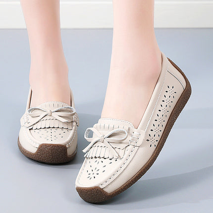 Cross-Border Large Size 2025 New Spring Flats for Women, Fashionable Soft-Soled Mom Shoes, Women's Casual Shoes, Sizes 35-44
