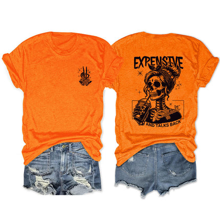 Amazon cross-border foreign trade expensive difficult and summer new fashion trend short sleeve women