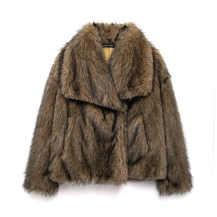 SAW AliExpress Independent Station Women's Wear European and American Style Artificial Fur Effect Short Coat 4360 240 712