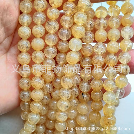 Natural Stone tea watermelon round beads loose beads diy jewelry accessories string beads personality Miscellaneous Stone semi-finished products spot wholesale