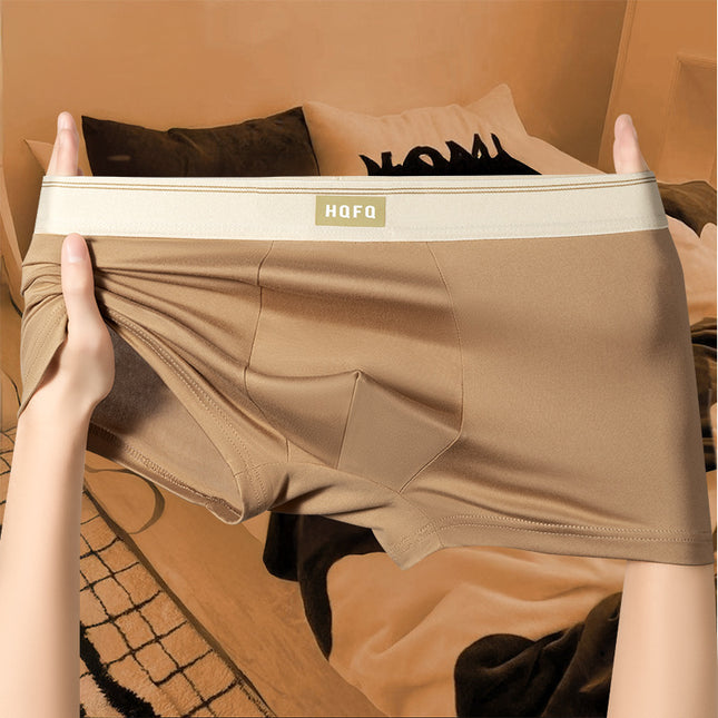 Men's Underwear Antibacterial Breathable Inseam Simple and Comfortable Elastic Mid-Waist Boxer Briefs Men's Popular Wholesale