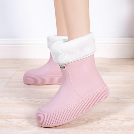 Cross-Border 2024 New Version of Rain Boots for Women, Fashionable and Versatile Rain Boots, Waterproof, Non-Slip, Comfortable and Wear-Resistant, Women's Water Shoes for Camping