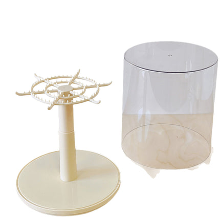Labubu Doll Storage Box Rotating Bucket Display Transparent Vinyl Doll Bubble Mart Storage Box
