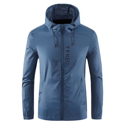 Hooded sun protection clothing men's summer UV protection ultra-thin fashion all-match outdoor fishing coat skin coat men 2086