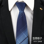 8cm-men's plaid zipper