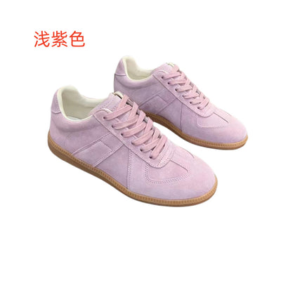 Internet Celebrity Popular Men's and Women's Couple Shoes, Versatile Trendy Shoes, Retro Sports White Shoes, Genuine Leather Moral Training Shoes, Men's Shoes