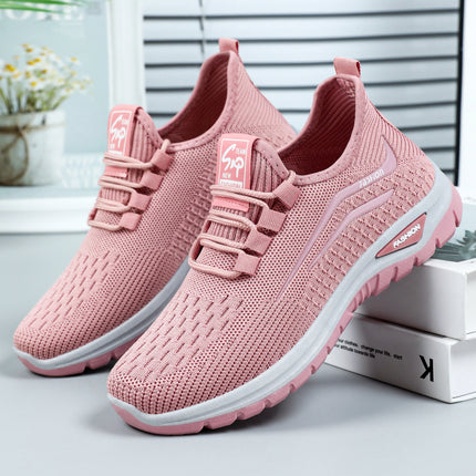 Women's Sneakers Spring New Cross-Border Shoes Women's Shoes Wholesale Fly-Knit Breathable Casual Shoes Versatile Mesh Shoes