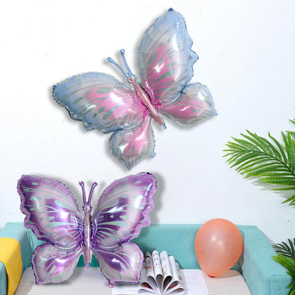 Butterfly balloon cross-border aluminum balloon wholesale night market stall children's birthday gift decorative toy balloon