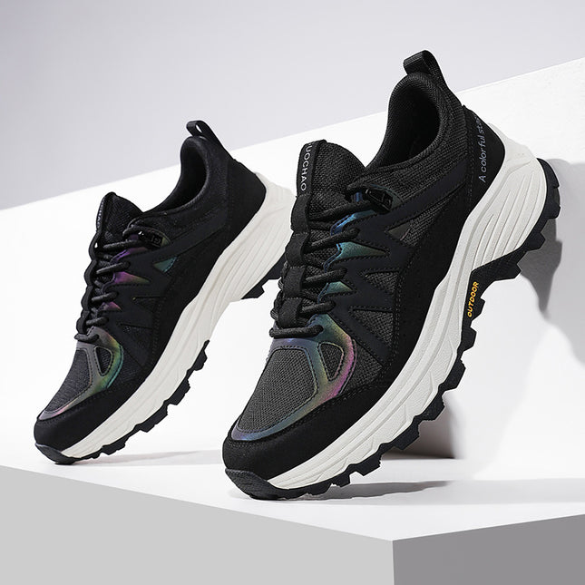 Men's Shoes, Dad Shoes, New Men's Shoes, Middle-Aged Non-Slip Sports Breathable Outdoor Hiking Spring and Summer Mesh Casual Shoes