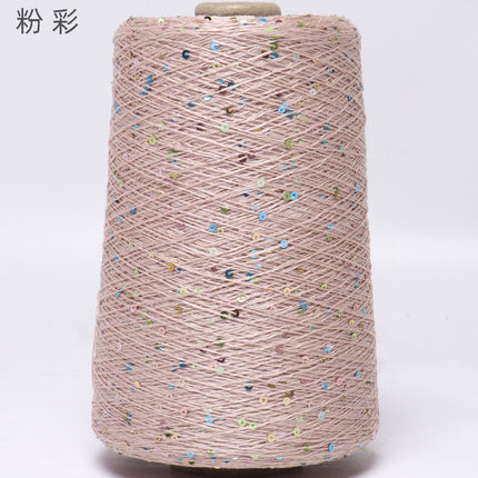 Silk Joy/Tencel Iridescent Sequin Hand-Knitted Yarn Ball Colorful Tencel Sequin Yarn Wholesale 500g