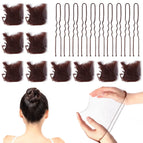 Brown color 20 pcs + 20 pcs u-shaped clips 32g