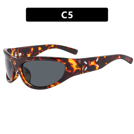2023 New Y2K Hot Girl Cycling Sunglasses Future Technology Sunglasses Concave Shape Photo Sunglasses Trendy