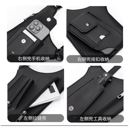 Men's Bag Men's Crossbody Bag Men's Vintage Strap Underarm Satchel Multi-functional Shoulder Bag Women's Outdoor Mobile Phone Bag