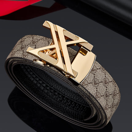 King's Paul Belt Men's High-grade Alloy Face PVC Cowhide Business All-match Cross-border Men's Belt New