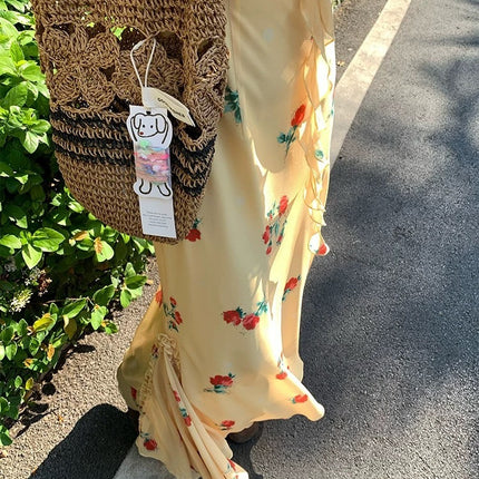 [3.7 10: 00 a.m.] im dress to Twilight Rose Garden ~ V Collar Ruffled Flower Chiffon Holiday Feeling