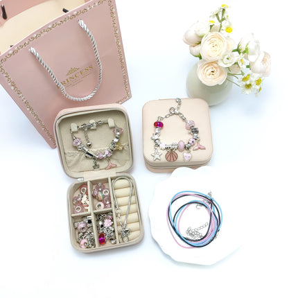 Children's Birthday Gifts for Girls, Girls' Toys, 6-8 Year Old Little Girls' Jewelry Box, 9-12 DIY Bracelet Jewelry