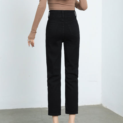 2025 Spring Retro Narrow Wide Leg Jeans Women's New High Waist Pear-Shaped Figure Drop Straight Pants
