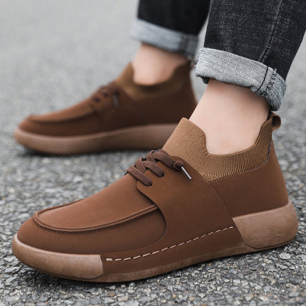 Men's Shoes Autum New Soft Leather Casual Shoes Men's Versatile Breathable Sneakers Soft Sole Comfortable Slip-On Loafers