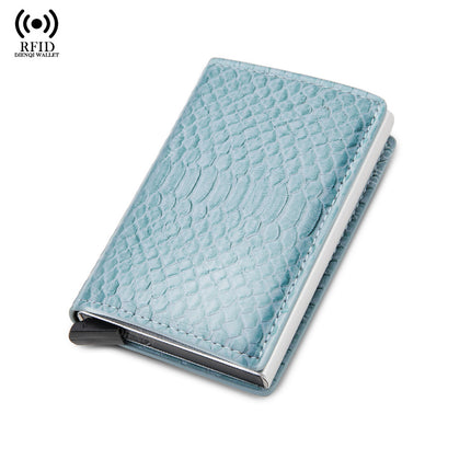 New Men's Multi-Card Slot Metal Wallet Card Holder Rfid Anti-Theft Short Wallet Wallet Menwallet