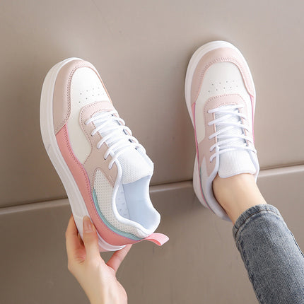 Trendy Women's White Leather Sneakers 2025 New Flat Versatile Lightweight Casual Comfortable Sports Shoes