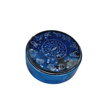 Simple constellation quicksand contact lens case contact lens storage box round companion box coated double box wholesale