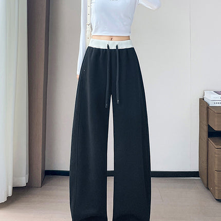 2025 Autumn New High Waist Scimitar Pants Narrow Wide Leg Pants Casual Banana Sweatpants Sports Pants Women