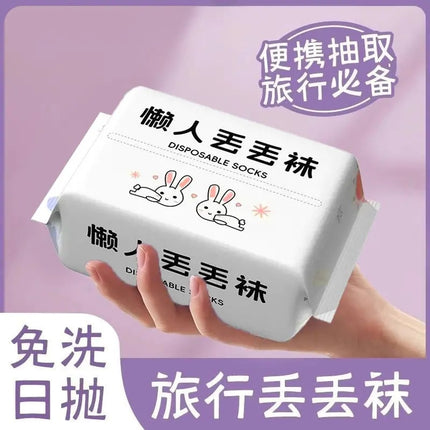 Disposable Socks for Men and Women, Short and Medium Tube Socks, Unisex, Portable Daily Disposable Socks, Deodorant Removable Travel Socks