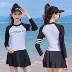 Elegant black and white long sleeves (split) / M recommendation 40.00 kg-52.50 kg