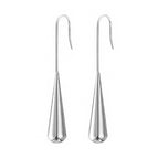 E0065 titanium steel water drop hook one earrings steel color pair