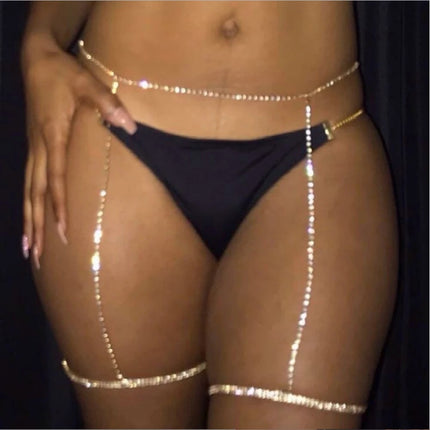 European and American Export Jewelry, Rhinestone Body Chain, Flash Diamond Claw Chain, Beautiful Leg Chain, Sexy Body Chain, Body Chain