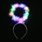 Add light white angel head hoop / Free size