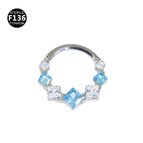 1.2x8mm / White + sea blue
