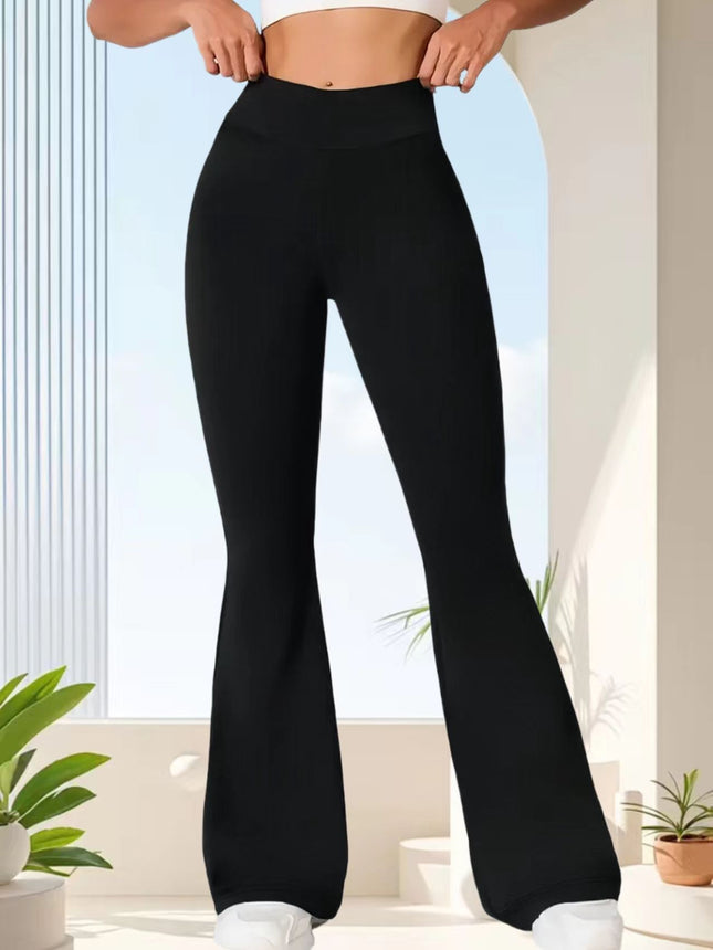 New Cross-Border European and American Style High-Waisted Flared Pants, Popular Leggings, Yoga Pants, Casual Lulu Pants