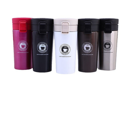 Fashionable simple double-layer vacuum stainless steel coffee cup handy cup American coffee pot portable gift pop lid cup