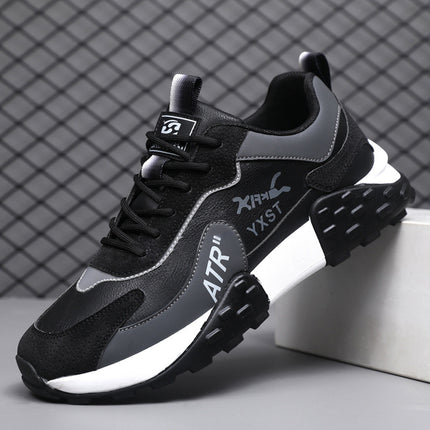 Foreign Trade Large Size Men's Shoes, Autumn and Winter Leather Shoes, Men's Sports Shoes, Men's Rebound Shock-Absorbing Casual Shoes, Dad Shoes for Men