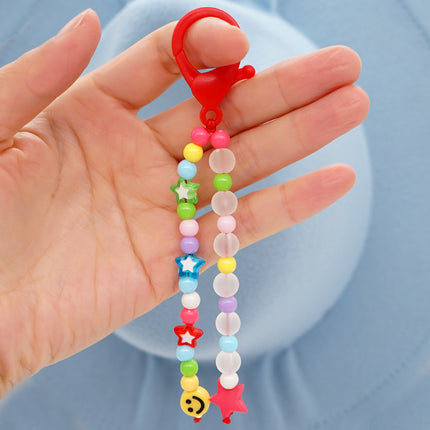 Factory direct supply handmade beaded mobile phone lanyard bluetooth speaker lanyard flashlight fan selfie stick U disk sling