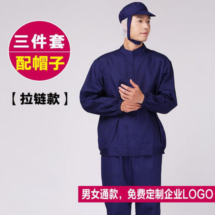 Tooling Food Factory Work Clothes Set Processing Workshop Hygienic White Labor Protection Production Factory Worker Canteen