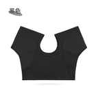 Black extra large triangle cotton sweat pad chest bag / S