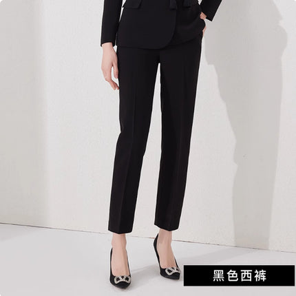 Autumn and Winter New New Chinese Black Professional Suit suit Elegant Goddess Fan Slim-fit Slimming Dress Overalls OL