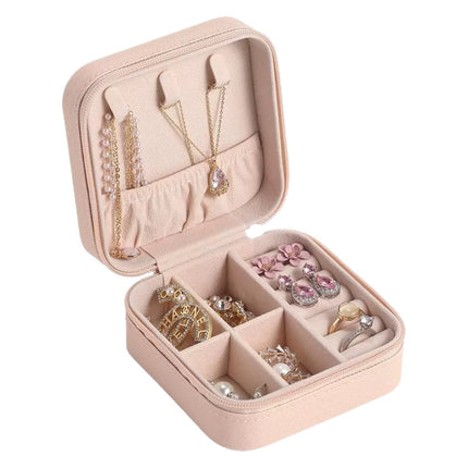 Foreign Trade Cross-Border Earrings Jewelry Jewelry Box Wholesale Creative Portable Jewelry Storage Box Zipper Jewelry Box Small Jewelry