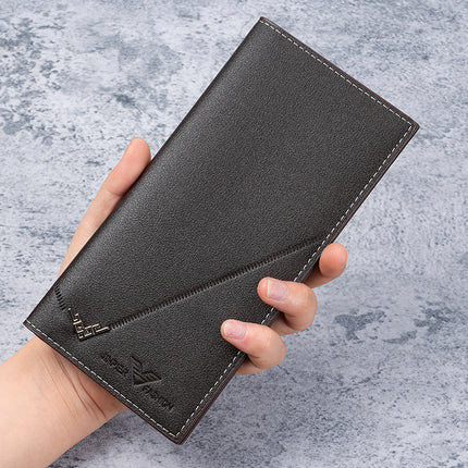 New Long Men's Wallet Vertical Style Thin Youth Wallet Multi-Card Slot Large Capacity Fashion Wallet Manufacturer Wholesale