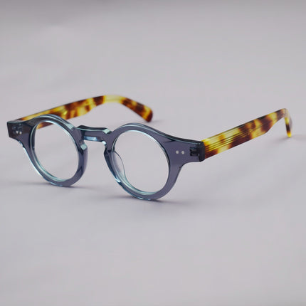 New Niche Retro Round Frame Stylish Classic Daily Versatile Plate Glasses Frame for Men and Women with Myopia and Anti-Blue Light